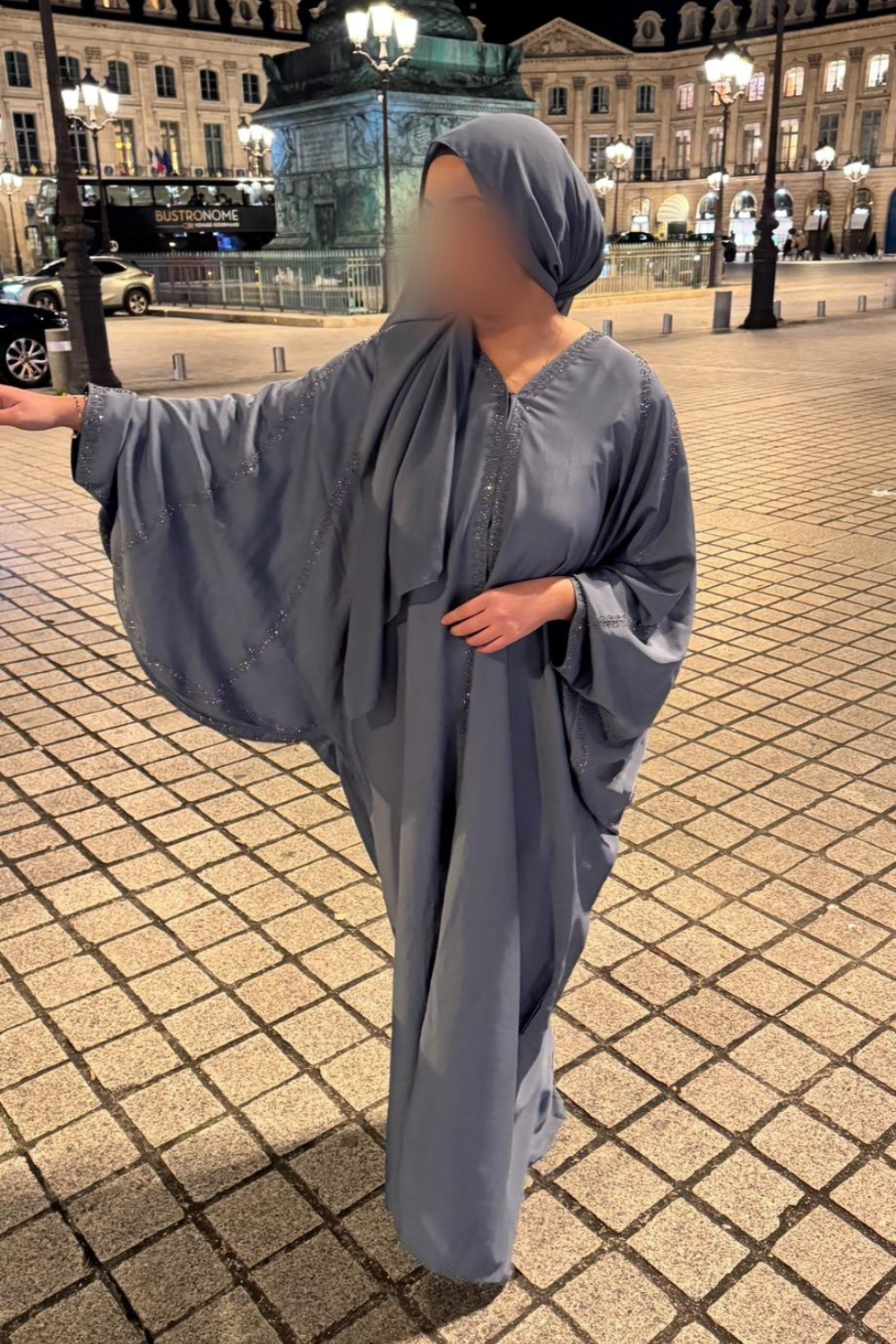 ABAYA DE DUBAÏ LYA - GRIS FONCÉ