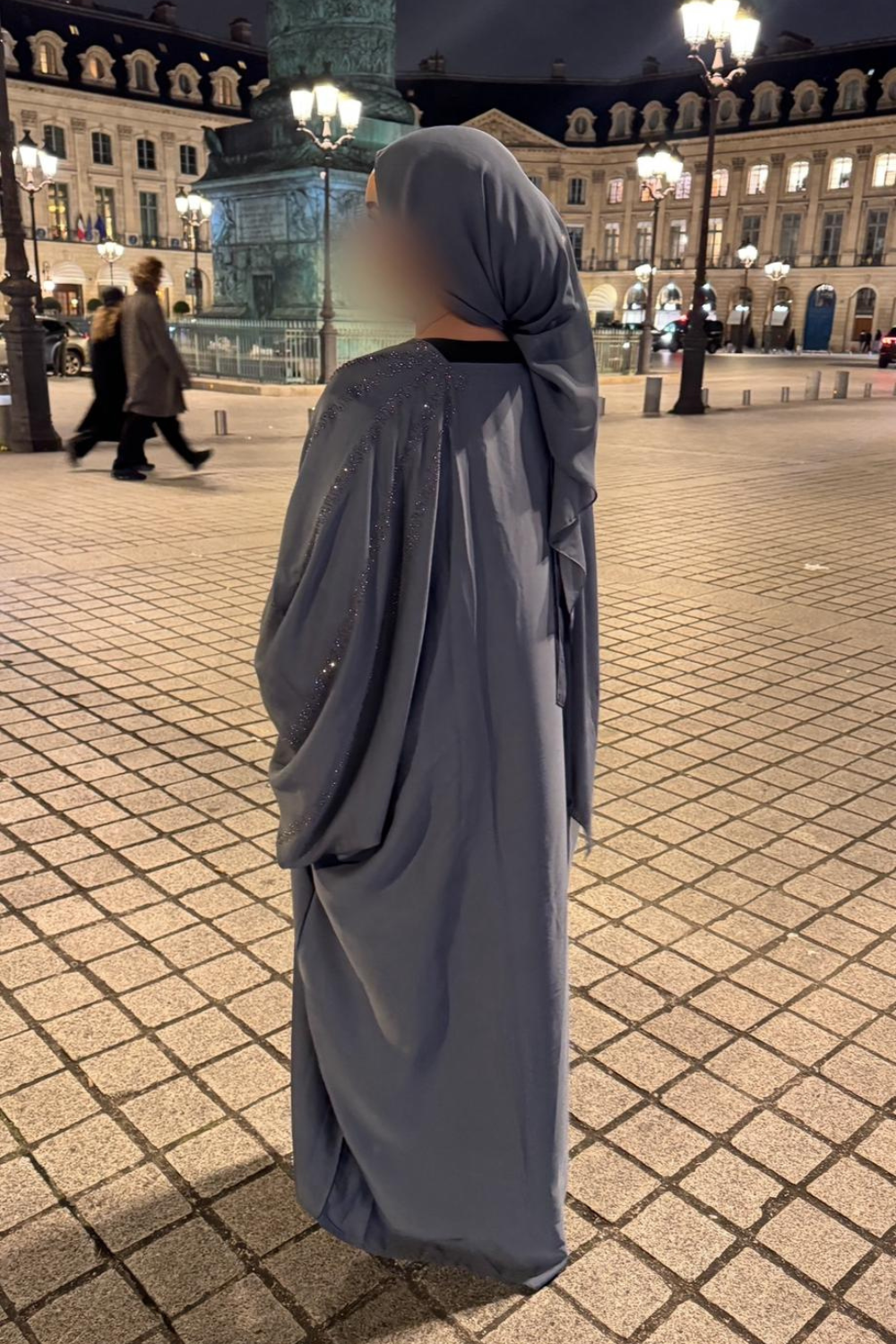 ABAYA DE DUBAÏ LYA - GRIS FONCÉ